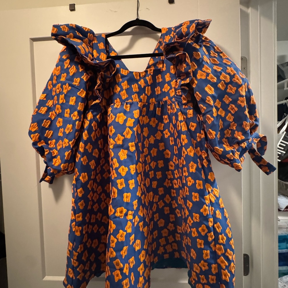 Selva Negra Blue and Orange Mini Dress